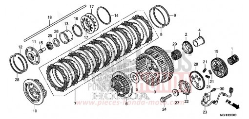 CLUTCH (VFR1200X/XA/XL) VFR1200XH de 2017